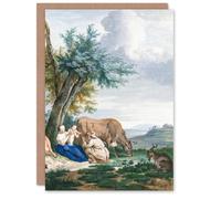 Artery8 Aert Schouman Art Card Peasant Family in a Landscape with Cattle