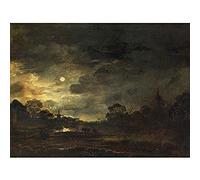 Artery8 Aert Van Der Neer Landscape By Moonlight Painting Unframed Wall Art Print Poster Home Decor Premium