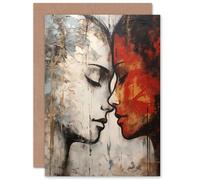 Artery8 Affection Gay Lovers Connection Women Love Lesbian for Wife Her Valentines Day Love Blank Art Greeting Card