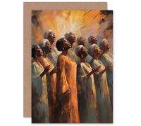 Artery8 African Country Gospel Choir Music for Him or Her Birthday Greeting Card Artery8 Multicolor
