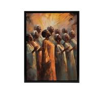 Artery8 African Country Gospel Music Choir Framed Canvas Wall Art Print | Size: W18" x H24" Artery8 Multicolor W18" x H24"