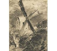 Artery8 After John Constable A Windmill Painting Art Print Canvas Premium Wall Decor Poster Mural