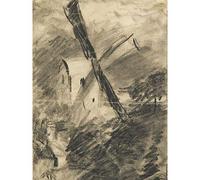 Artery8 After John Constable A Windmill Painting Large XL Wall Art Canvas Print
