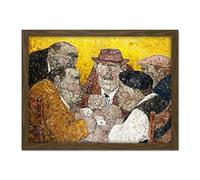 Artery8 Akira Tanaka La Partie De Cartes 1972 Artwork Framed Wall Art Print 18X24 Inch