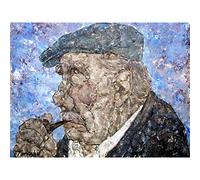 Artery8 Akira Tanaka Le Fumeur De Pipe Circa 1981 Premium Wall Art Canvas Print 18X24 Inch