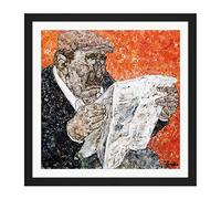 Artery8 Akira Tanaka Le Journal 1981 Square Wooden Framed Wall Art Print Picture 16X16 Inch