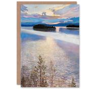 Artery8 Akseli Gallen Kallela Lake View Coastal Landscape Art Greeting Card Artery8 Multicolor