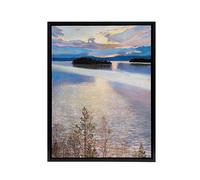Artery8 Akseli Gallen Kallela Lake View Coastal Landscape Framed Canvas Art | Size: W12" x H16" Artery8 Multicolor W12" x H16"