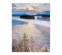 Artery8 Akseli Gallen Kallela Lake View Coastal Landscape Wall Art Print | Size: W24" x H32" Artery8 Multicolor W24" x H32"