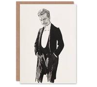 Artery8 Albert Edelfelt Composer Jean Sibelius Portrait Art Greeting Card in White Artery8 White