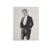 Artery8 Albert Edelfelt Composer Jean Sibelius Portrait Canvas Wall Art Print in White | Size: W24" x H32" Artery8 White W24" x H32"