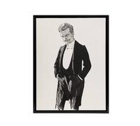 Artery8 Albert Edelfelt Composer Jean Sibelius Portrait Framed Canvas Art in White | Size: W24" x H32" Artery8 White W24" x H32"