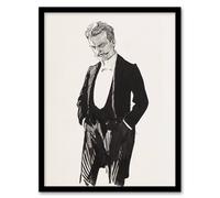 Artery8 Albert Edelfelt Composer Jean Sibelius Portrait Framed Wall Art Print in White | Size: A4 Artery8 White A4