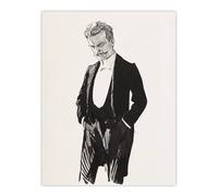 Artery8 Albert Edelfelt Composer Jean Sibelius Portrait Wall Art Print in White | Size: W24" x H32" Artery8 White W24" x H32"