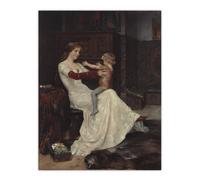 Artery8 Albert Edelfelt Queen Bianca of Namur With Son Wall Art Print | Size: W18" x H24" Artery8 Multicolor W18" x H24"