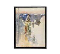 Artery8 Albert Edelfelt View from Kaukola Ridge Watercolour Framed Canvas Art | Size: W24" x H32" Artery8 Multicolor W24" x H32"