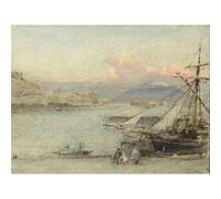 Artery8 Albert Goodwin Naples 1910 Painting Art Print Canvas Premium Wall Decor Poster Mural