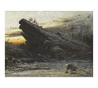 Artery8 Albert Goodwin Sindbad The Sailor 1929 Painting Premium Wall Art Canvas Print 18X24 Inch