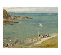 Artery8 Albert Goodwin The Bristol Channel From Ilfracombe Painting Premium Wall Art Canvas Print 18X24 Inch