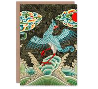 Artery8 Albert Racine Art Card Sea Storm Bird Chinese Pattern Detail