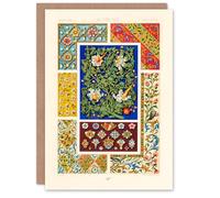 Artery8 Albert Racinet Art Card Vintage Floral Middle Ages Patterns