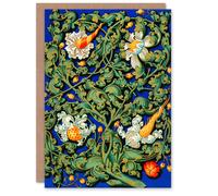 Artery8 Albert Racinet Art Card Vintage Middle Ages Floral Pattern in Green Artery8 Green