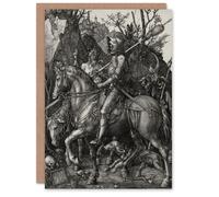 Artery8 Albrecht Durer Art Card Knight Death & the Devil in Grey Artery8 Grey