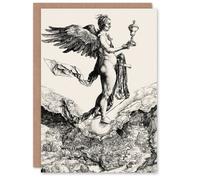 Artery8 Albrecht Durer Art Card Nemesis Goddess The Great Fortune in White Artery8 White