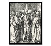 Artery8 Albrecht Durer Doubting Thomas Touches Christ's Wounds Framed Wall Art in White | Size: A4 Artery8 White A4