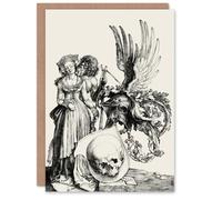 Artery8 Albrecht Durer Personalised Art Card Coat of Arms with a Skull