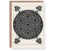 Artery8 Albrecht Durer Personalised Art Card Knob With Seven Hexagonal Stars