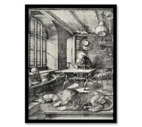 Artery8 Albrecht Durer Saint Jerome in His Study Artwork Framed Wall Art Print A4