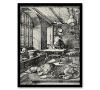 Artery8 Albrecht Durer Saint Jerome in His Study Artwork Framed Wall Art Print A4