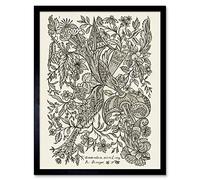 Artery8 Alexander Senegat Design For Textiles Etching Art Print Framed Poster Wall Decor 12x16 inch