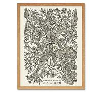 Artery8 Alexander Senegat Design For Textiles Etching Art Print Framed Poster Wall Decor 12x16 inch