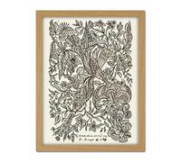 Artery8 Alexander Senegat Design For Textiles Etching Artwork Framed Wall Art Print 18X24 Inch