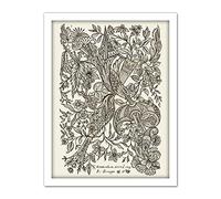 Artery8 Alexander Senegat Design For Textiles Etching Artwork Framed Wall Art Print 18X24 Inch