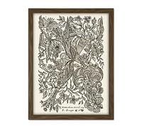 Artery8 Alexander Senegat Design For Textiles Etching Artwork Framed Wall Art Print 18X24 Inch