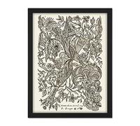 Artery8 Alexander Senegat Design For Textiles Etching Artwork Framed Wall Art Print 18X24 Inch