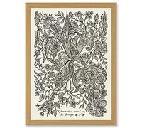 Artery8 Alexander Senegat Design For Textiles Etching Artwork Framed Wall Art Print A4