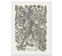 Artery8 Alexander Senegat Design For Textiles Etching Artwork Framed Wall Art Print A4