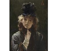 Artery8 Alfred Stevens The Parisian Sphinx C1880 Painting Art Print Canvas Premium Wall Decor Poster Mural
