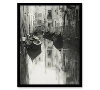 Artery8 Alfred Stieglitz A Venetian Canal Vintage Photograph Framed Wall Art Print A3