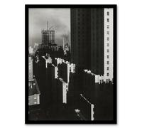 Artery8 Alfred Stieglitz View from the Shelton New York Cityscape Framed Art in Grey | Size: A4 Artery8 Grey A4