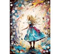 Artery8 Alice in Wonderland Clocks Down the Rabbit Hole Large Wall Art Poster Print Thick Paper 18X24 Inch