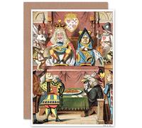 Artery8 Alice Wonderland Knave Hearts Tenniel Book Carrol Greetings Card Artery8 Multicolor