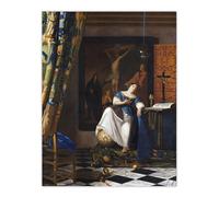 Artery8 Allegory of the Catholic Faith Large Wall Art Poster Print 18X24 Inch Artwork By Vermeer : Religious Masterpiece Suited For Study Or Chapel Wall Adding Devotion And Symbolic Richness