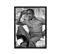 Artery8 Allen Warren Portrait Photo Sammy Davis Jr Framed Canvas Wall Art Print in Grey | Size: W12" x H16" Artery8 Grey W12" x H16"