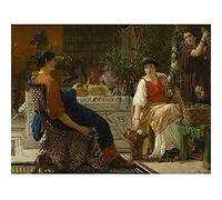 Artery8 Alma Tadema Preparations For Festivities Floral Wreath Painting Unframed Wall Art Print Poster Home Decor Premium