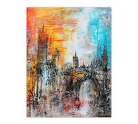 Artery8 Alnwick Castle Modern Artwork Northumberland Living Room Large Wall Art Poster Print Thick Paper 18X24 Inch